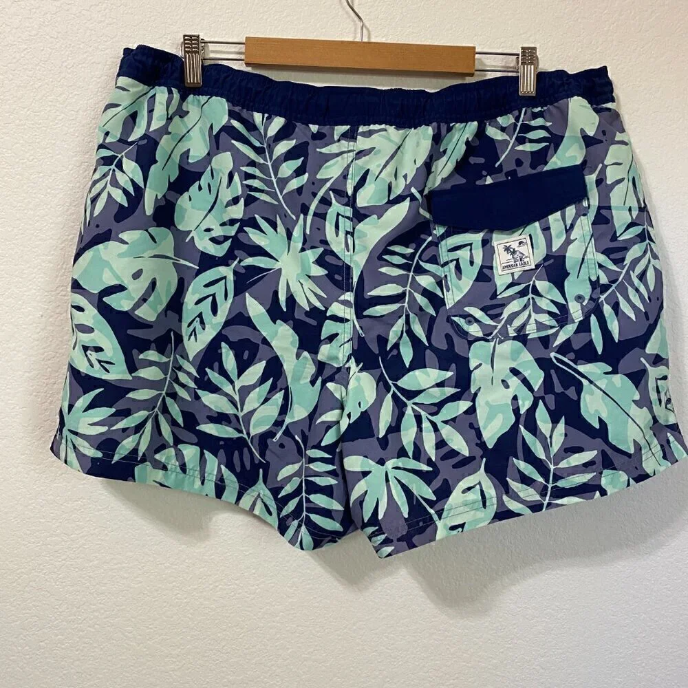 American Eagle Men's XXL Palm Tropical Print Swim Trunks